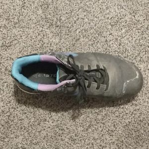 Softball shoes purple and blue